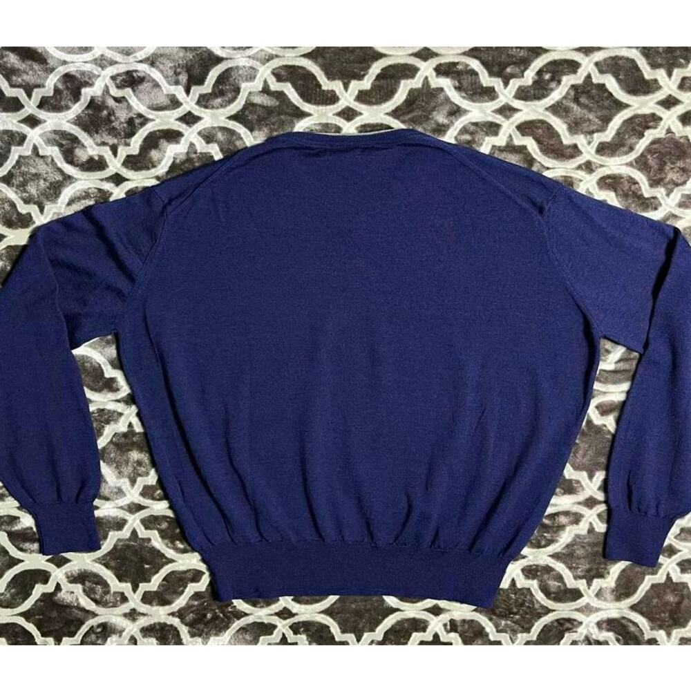 Peter Millar Collection Sweater Merino Wool Silk Men's Large V-Neck Lightweight - Picture 6 of 7